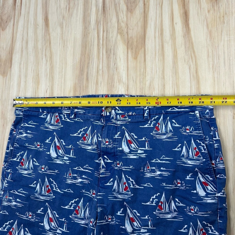 Vineyard Vines Shorts Mens 42 Blue Geometric AOP Sailing Nautical Breaker Short - Picture 6 of 10